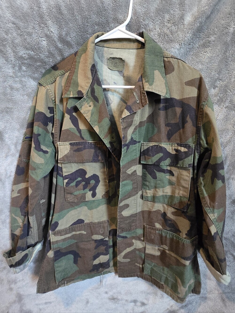 Vintage Military-Style Camouflage Field Jacket